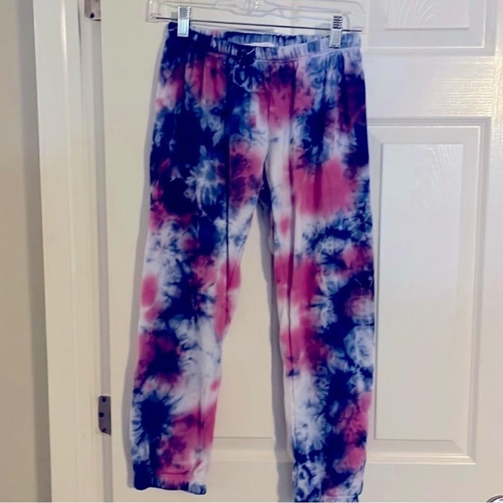 Spiritual Gangster Tie-Dye Track Pants - Blue and Pink - Picture 2 of 4